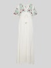 YAS Maxikleid mit floralem Muster Modell 'CHELLA' Offwhite