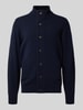 Barbour Regular fit gebreid jack van echte wol Marineblauw
