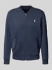 Polo Ralph Lauren Regular fit sweatjack met logostitching, model 'Double' Marineblauw