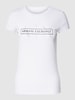 ARMANI EXCHANGE T-shirt z napisem z logo Biały