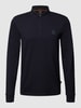 BOSS Orange Slim fit poloshirt met labelpatch, model 'Passerby' Donkerblauw