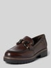Tamaris Loafersy z naturalnej skóry z skóry bydlęcej Ciemnobrązowy