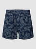 Hanro Boxershort met all-over motief, model 'Fancy Jersey Boxer' Donkerblauw