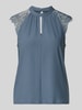 VERO MODA Regular fit blousetop met kant model 'MILLA' Bleu