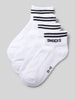 Snocks Socken mit Label-Stitching Modell 'Retro' Weiss