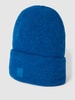 Marc O'Polo Denim Beanie mit Label-Patch Royalblau