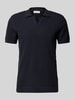 Casual Friday Regular fit poloshirt met structuurmotief, model 'MATEO' Donkerblauw