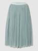 LACE & BEADS Knielange rok met plissévouwen Petrol