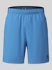 Under Armour szorty sportowe o kroju regular fit z nadrukiem z logo Szaroniebieski