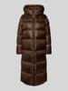 Blauer Usa Płaszcz puchowy z kapturem model ‘CILIA’ Ciemnobrązowy
