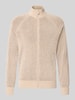 Jake*s Studio Men Regular fit gebreid jack met opstaande kraag Beige