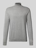 SELECTED HOMME Regular fit gebreide pullover van puur katoen, model 'BERG' Lichtgrijs gemêleerd