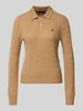 Polo Ralph Lauren Slim fit shirt met lange mouwen van wolmix met kasjmier Camel