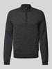 BOSS Gebreide pullover met labeldetail, model 'Eltorino' Zwart