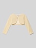 Happy Girls Cropped Bolero in Strick-Optik mit Zierbordüren Gold