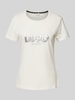 LIU JO SPORT T-Shirt mit Strasssteinbesatz Offwhite