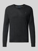 Polo Ralph Lauren Gebreide pullover van merinowol met V-hals Antraciet