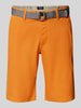 MCNEAL Slim Fit Shorts mit Gürtel Orange