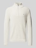 Christian Berg Men Troyer mit Logo-Stitching Offwhite