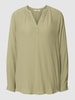 Esprit Bluse mit Tunikakragen Khaki