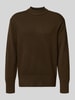 SELECTED HOMME Relaxed fit gebreide pullover van een mix van wol en kasjmier, model 'Calle' Donkerbruin