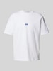 Hugo Blue T-Shirt mit Label-Badge Modell 'Nieros' Weiss