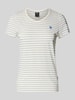 G-Star Raw Slim Fit T-Shirt mit Streifenmuster Modell 'Stripe eyben' Hellblau