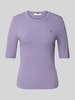 Tommy Hilfiger Slim fit T-shirt van viscosemix Lavendel
