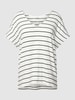s.Oliver RED LABEL T-shirt z mieszanki wiskozy i elastanu z dekoltem w łódkę Czarny
