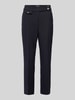 SEDUCTIVE Slim fit stoffen broek met persplooien, model 'INEZ' Donkerblauw