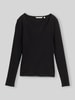 Tom Tailor Denim Slim Fit Langarmshirt aus Baumwoll-Mix Black