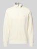 Polo Ralph Lauren Sweatshirt mit Label-Stitching Ecru