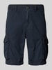 Superdry Regular fit korte cargobroek met riemlussen, model 'Parachute' Marineblauw