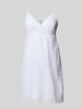 Only Leicht ausgestelltes Minikleid mit Lochspitze Modell 'LOU LIFE' Weiss