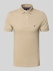 Tommy Hilfiger Slim Fit Poloshirt aus Baumwoll-Elasthan-Mix Beige