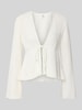 Only Slim Fit Cardigan aus elastischem Crêpe-Material Modell 'CAMILLE' Weiss