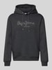 Pepe Jeans Hoodie mit Label-Stitching Modell 'New Nouvel' Dunkelgrau