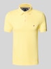 Tommy Hilfiger Slim Fit Poloshirt aus Baumwoll-Elasthan-Mix Gelb