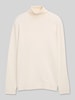 Tom Tailor Rollkragenpullover mit Feinstrickstruktur Weiss