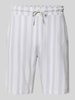 Lindbergh Relaxed Fit Shorts mit Strukturmuster Modell 'terry' Hellgrau