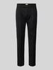 Cinque Stoffen broek met bandplooien, model 'Slato' Zwart