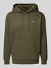 Tommy Jeans Regular fit hoodie met labelstitching Olijfgroen