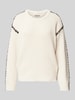 FREE/QUENT Gebreide pullover met siernaad Ecru