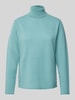 Fynch-Hatton Strickpullover mit geripptem Rollkragen Aqua