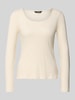 Lauren Ralph Lauren Longsleeve in Ripp-Optik Modell 'CHITRA' Ecru