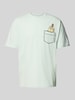 MCNEAL T-shirt met motiefprint, model 'PAXTON' Lichtturquoise