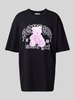 Review Oversized T-Shirt mit Label-Print Black