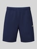 Lacoste Sweatshorts met labeldetail Rookblauw