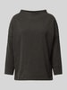 Street One Sweatshirt mit Viskose-Anteil und 3/4-Arm Mittelgrau Melange