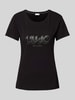 LIU JO SPORT T-Shirt mit Strasssteinbesatz Black